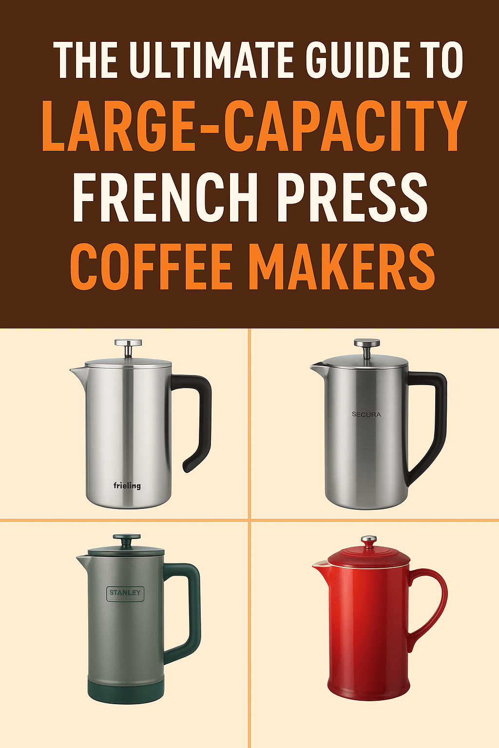 he ultimate guide French Press large capacity coffee makers