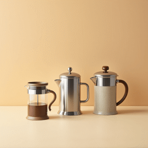 French press coffee maker beakers
