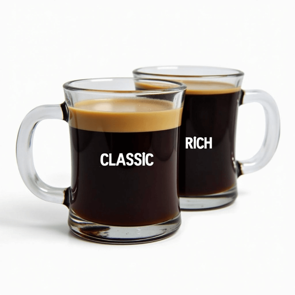 brew coffee cups, classic and rich