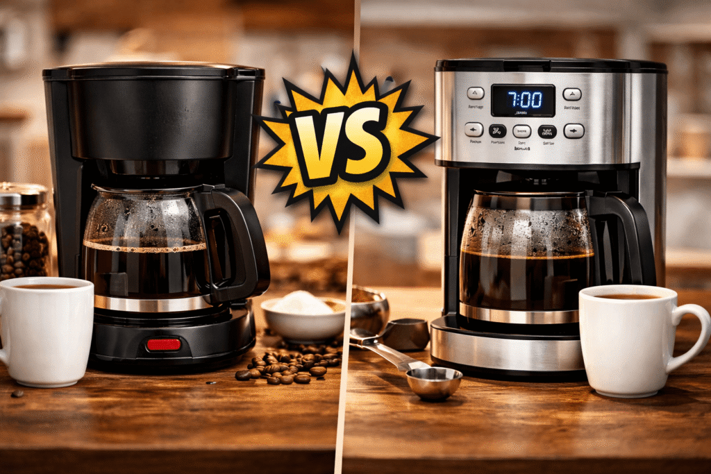 manual drip coffee maker vs programmable coffee maker