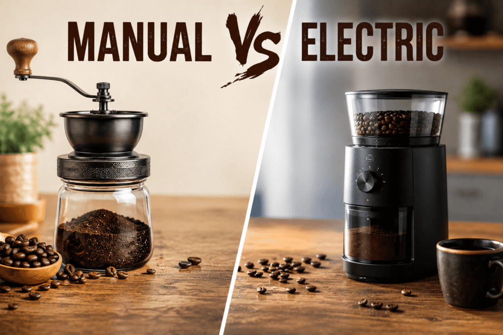 manual vs electric coffee grinder